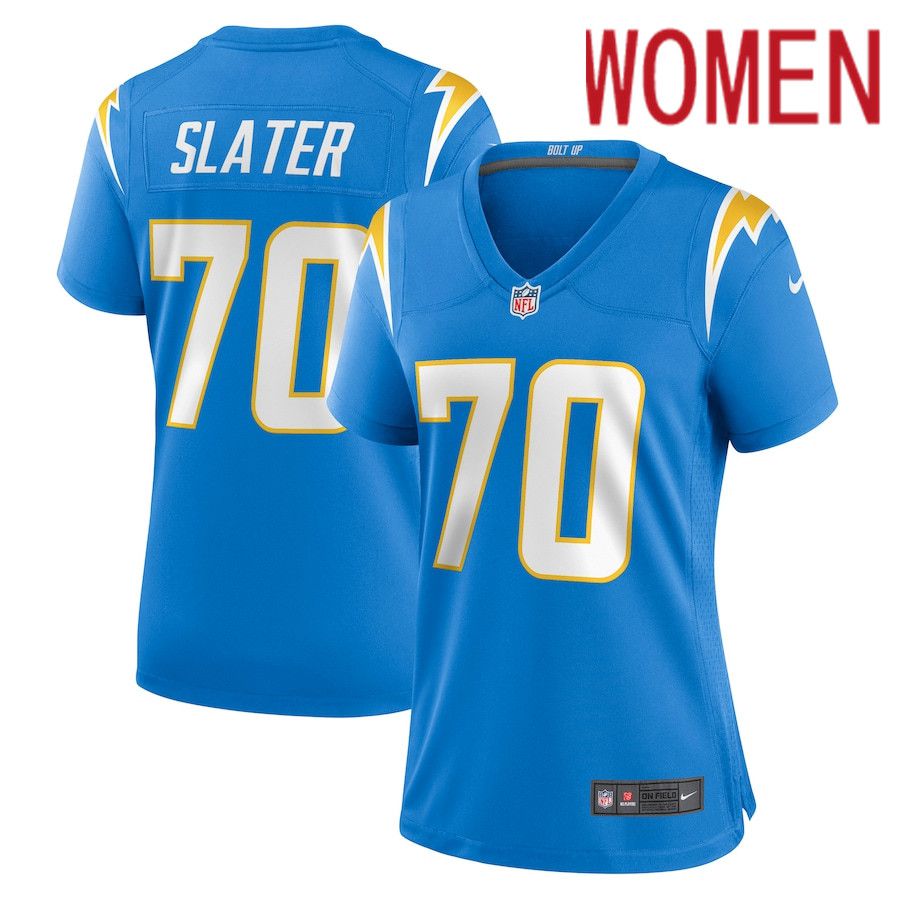 Women Los Angeles Chargers 70 Rashawn Slater Nike Powder Blue Game NFL Jersey